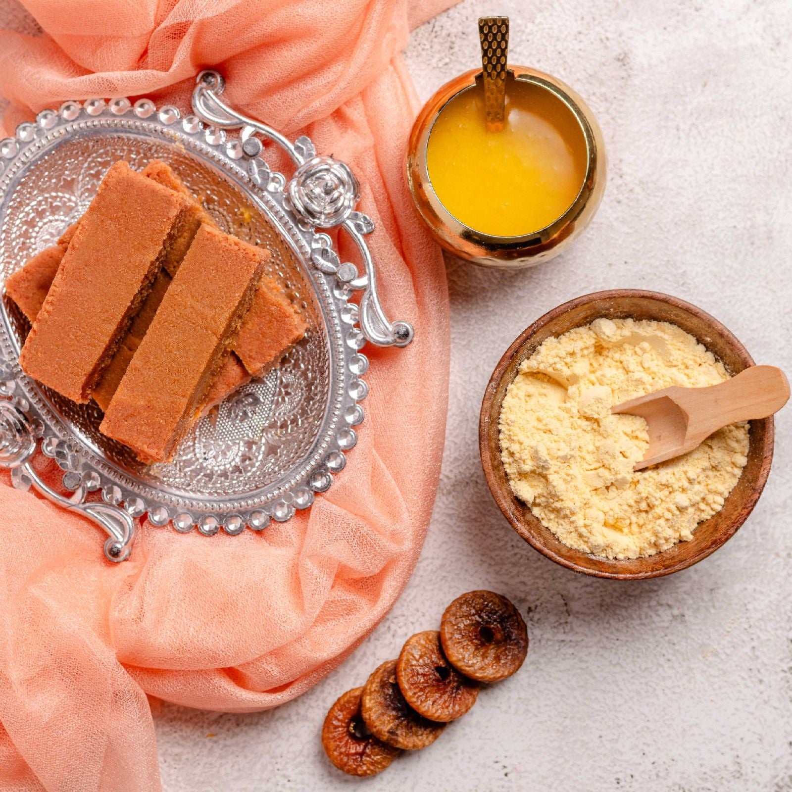 Buy Anjeer Mysore Pak online from World of Mysore Pak — a fruity Indian sweet made with dried figs and 100% ghee.