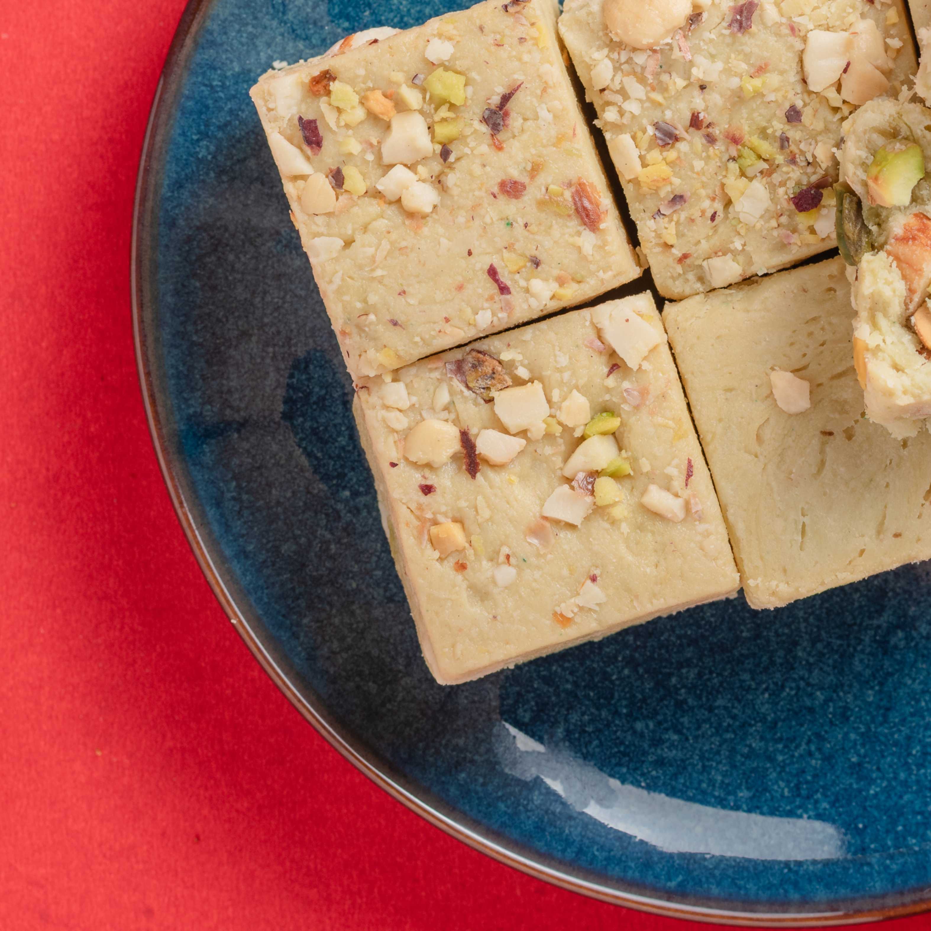 Buy nut-packed ghee Pista Sweet Bites online from World of Mysore Pak — with kaju paste & caramel.